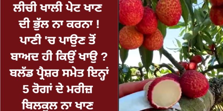 ਲੀਚੀ ਖਾਲੀ ਪੇਟ ਖਾਣ ਦੀ ਭੁੱਲ ਨਾ ਕਰਨਾ !ਪਾਣੀ ‘ਚ ਪਾਉਣ ਤੋਂ ਬਾਅਦ ਹੀ ਕਿਉਂ ਖਾਉ ?