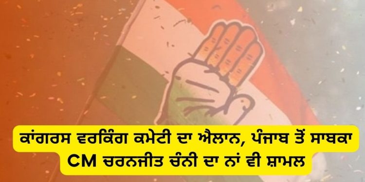 ਕਾਂਗਰਸ ਵਰਕਿੰਗ ਕਮੇਟੀ ਦਾ ਐਲਾਨ, ਪੰਜਾਬ ਤੋਂ ਸਾਬਕਾ CM ਚਰਨਜੀਤ ਚੰਨੀ ਦਾ ਨਾਂ ਵੀ ਸ਼ਾਮਲ…