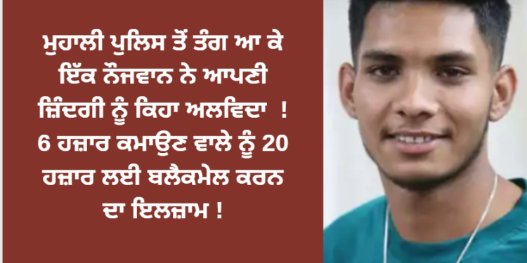 ਮੁਹਾਲੀ ਪੁਲਿਸ ਤੋਂ ਤੰਗ ਆ ਕੇ ਇੱਕ ਸ਼ਖਸ ਨੇ ਕੀਤਾ ਇਹ ਕੰਮ !