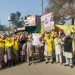 Farmer Protest: ਪੁਲੀਸ ਲਾਠੀਚਾਰਜ ਤੋਂ ਭੜਕੇ ਕਿਸਾਨਾਂ ਦਾ ਪ੍ਰਦਰਸ਼ਨ