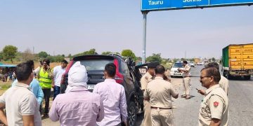 Nuh road crash: KMP ਐਕਸਪ੍ਰੈਸਵੇਅ ‘ਤੇ ਹਾਦਸਾ: UP ਦੇ 5 ਪੁਲੀਸ ਮੁਲਾਜ਼ਮਾਂ ਦੀ ਮੌਤ